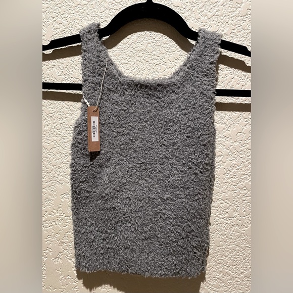NWT Skims Toddler Cozy Knit Tank Top Smoke Color Size 6/7 Girls - Picture 4 of 7